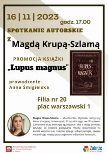 Spotkanie autorskie z Magdą Krupą-Szlamą